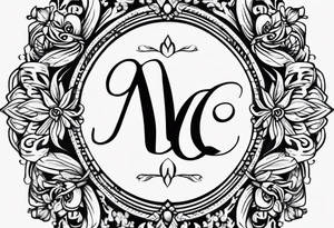 Simple Initial monogram "eg" tattoo idea