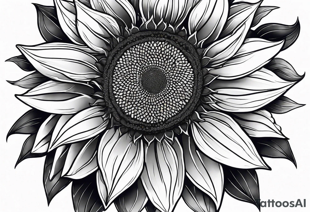 a sunflower tattoo idea