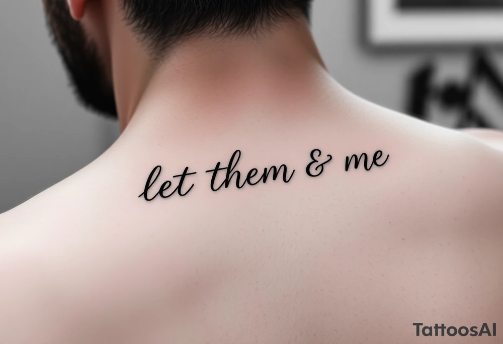 Fine line dainty cursive tattoo with the saying let them & let me tattoo idea