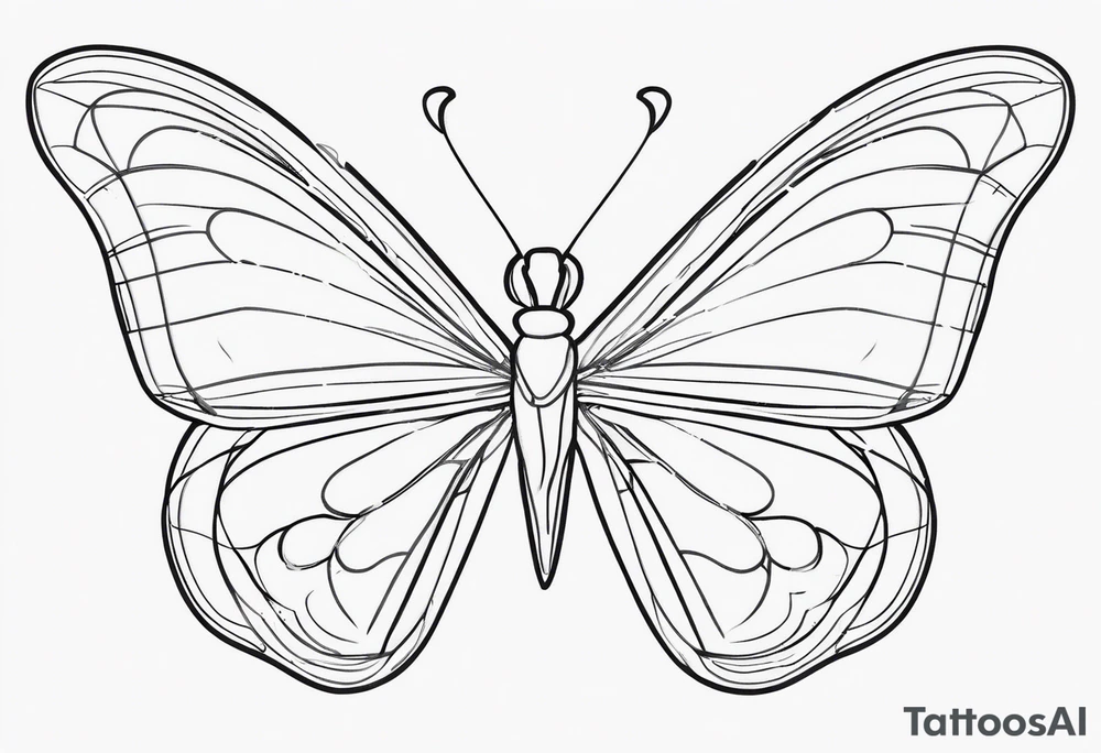 3 fine line butterflies tattoo idea