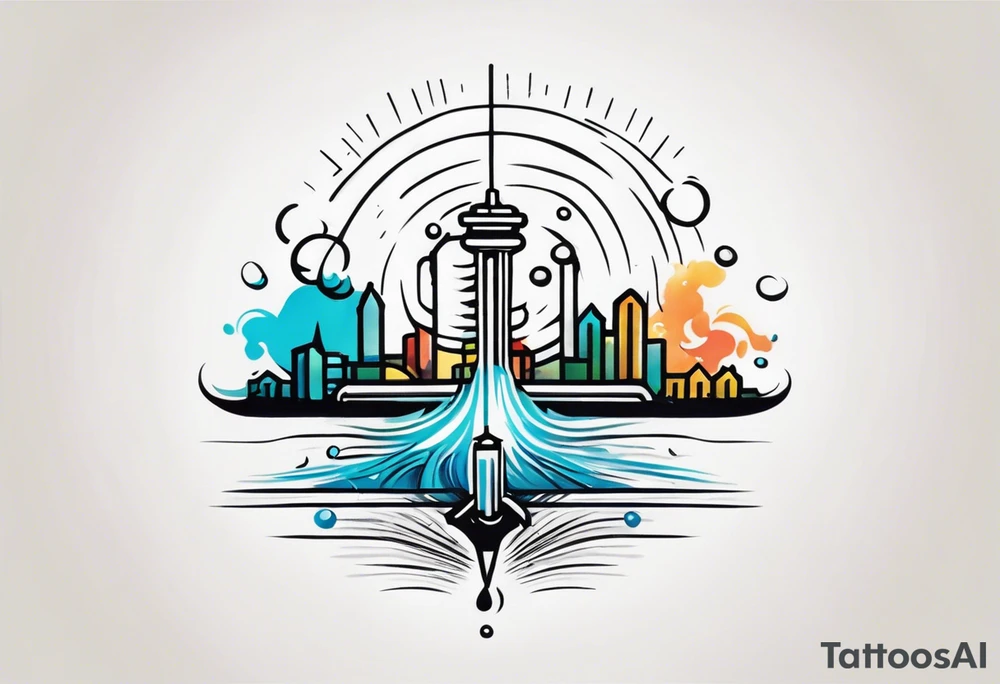 Sprinkler water tattoo idea