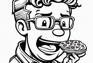 Vault boy eating pizza tattoo idea