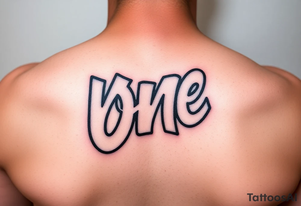 Rounded bubble graffiti style lettering as one  (KeezY MadE) tattoo idea