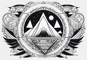 Geometric shape symbolizing resiliency yet maintaining softness tattoo idea