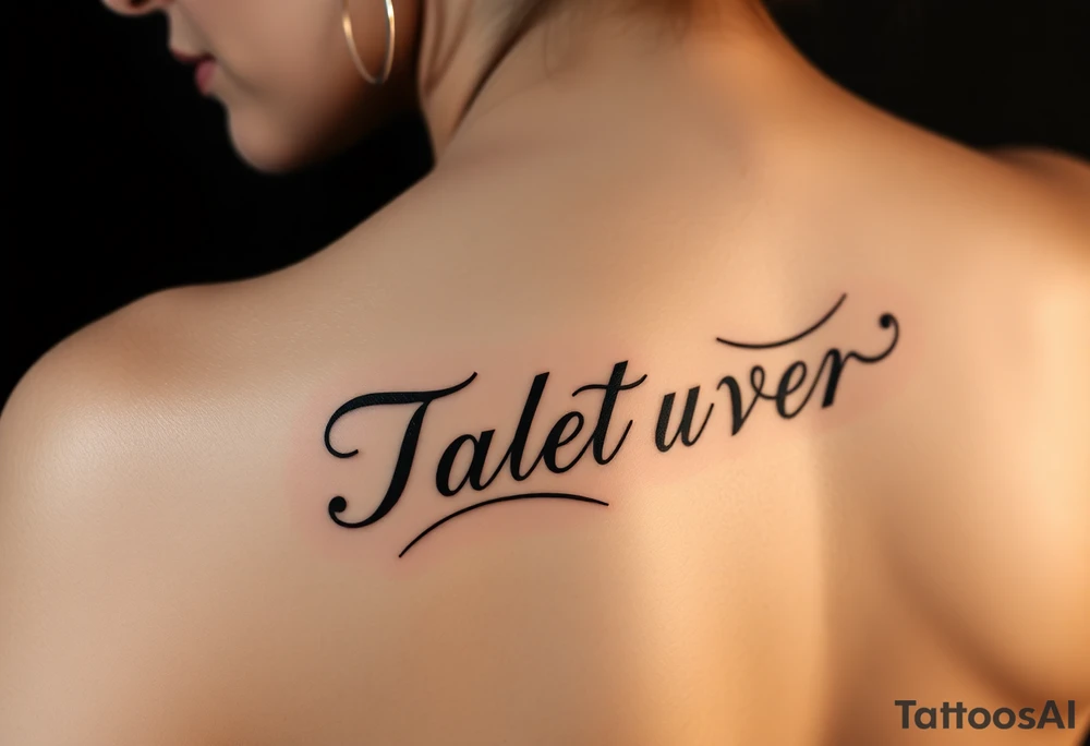 A woman has a tattoo on her rib in a delicate font -  Istvan tattoo idea