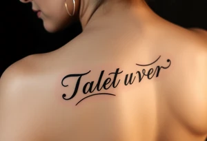 A woman has a tattoo on her rib in a delicate font -  Istvan tattoo idea