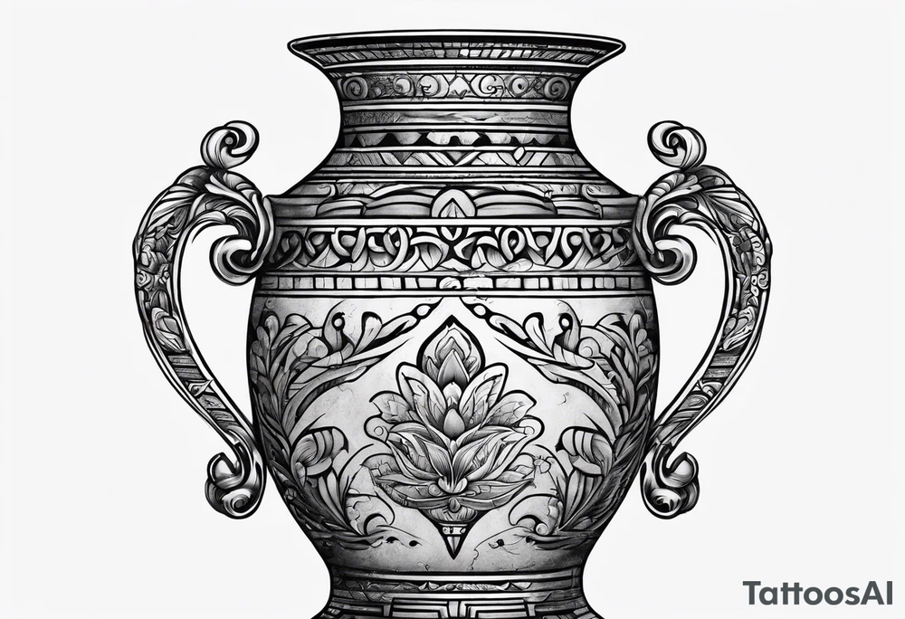 drawing ancient vase tattoo idea