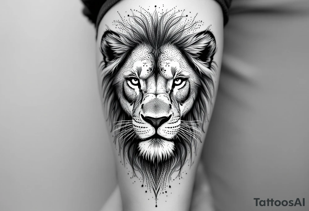 majestic lion tattoo idea