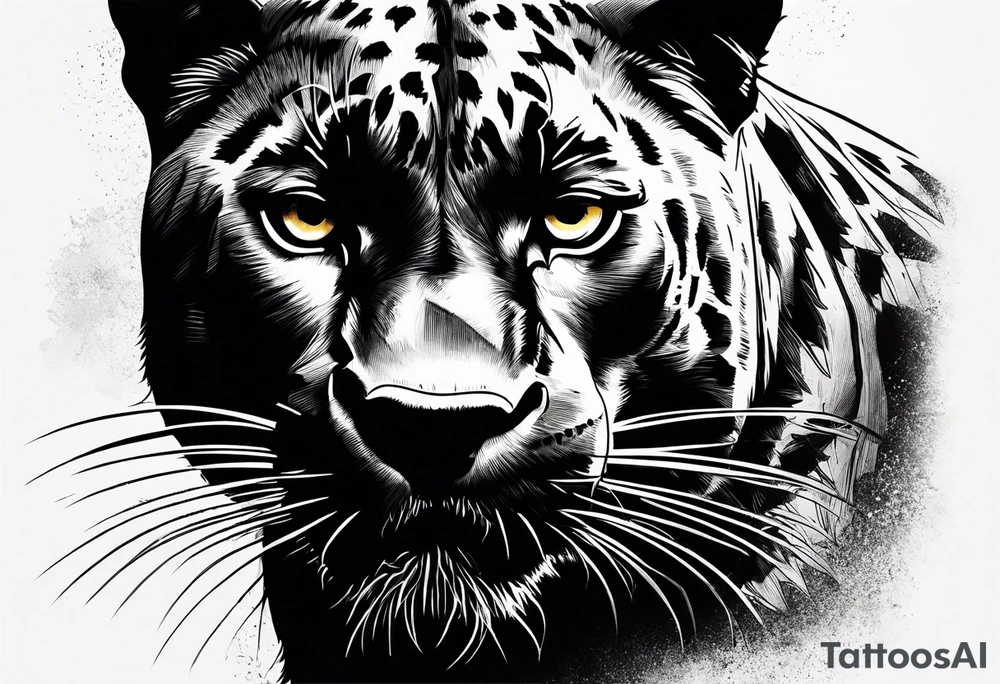 Black panther tattoo idea