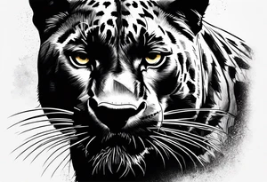 Black panther tattoo idea
