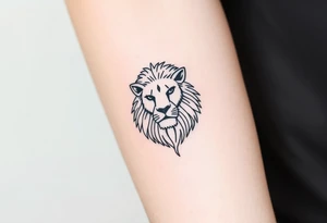 Fancy style "leo"  birth
 sign lion tattoo idea