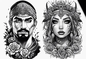 Beautiful body horror tattoo idea