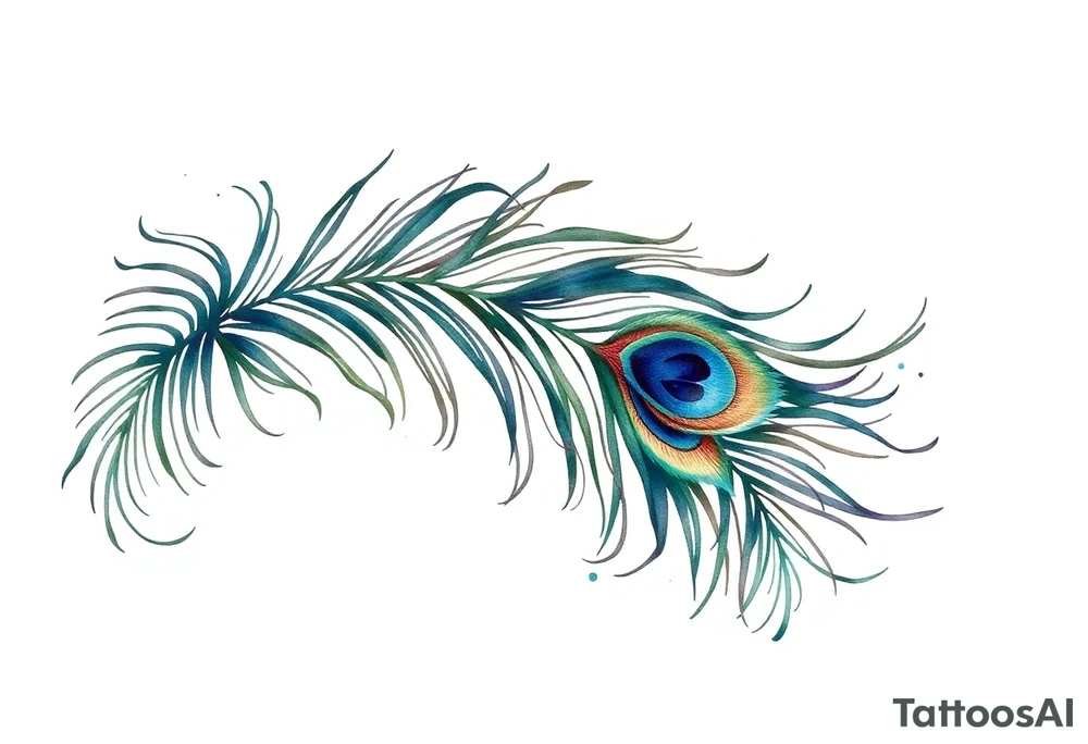Peacock feather tattoo idea