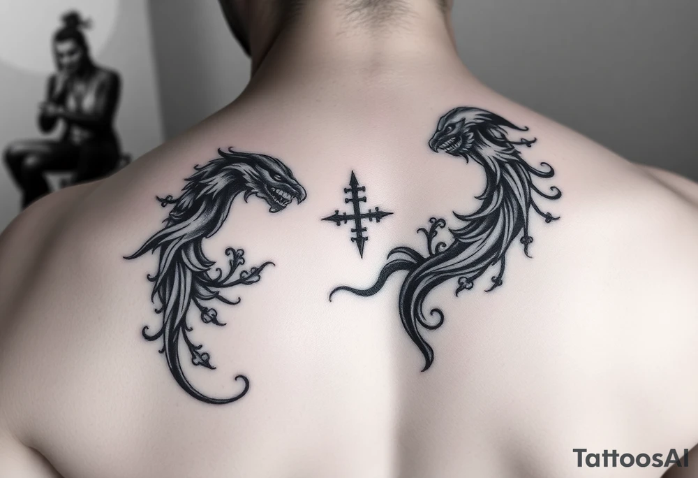 Generate tattoo with one side SiYin, turn around become Chong tattoo idea