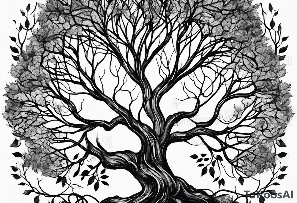 Tree branches tattoo idea