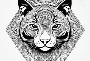 maori and a cat tattoo idea