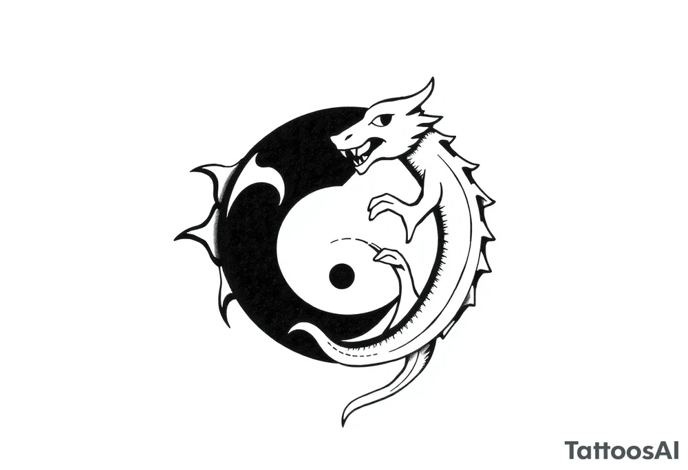 futebol, musica, Yin yang e dragão tattoo idea