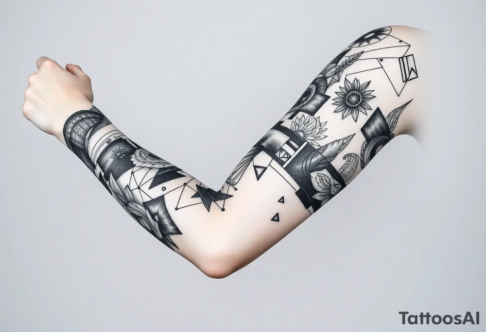 patchwork tattoo design different images tattoo idea