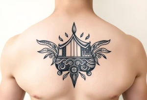 Maori noah’s ark tattoo chest piece tattoo idea