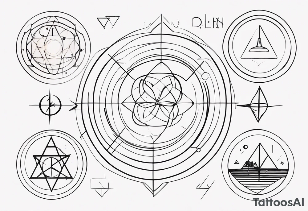 simple, text of scientific symbol big delta tattoo idea