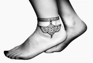 feminine ankle bracelet tattoo tattoo idea