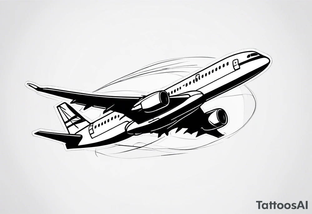 Travel flight tattoo idea