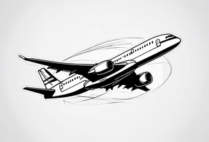 Travel flight tattoo idea