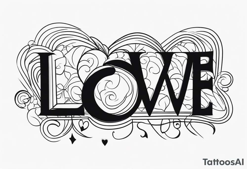 love text tattoo idea