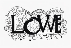 love text tattoo idea