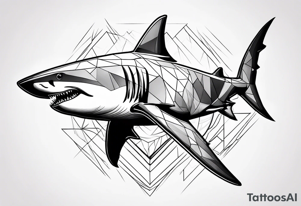 shark attack tattoo idea