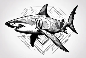 shark attack tattoo idea