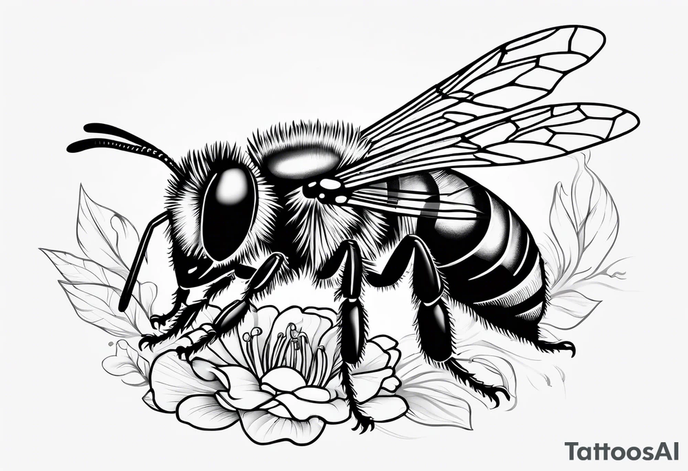 Abstract honeybee tattoo idea