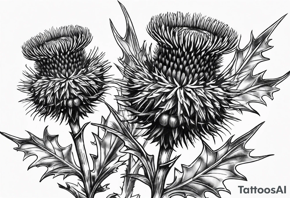 Scottish thistle tattoo idea