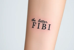 The letter F I B I tattoo idea