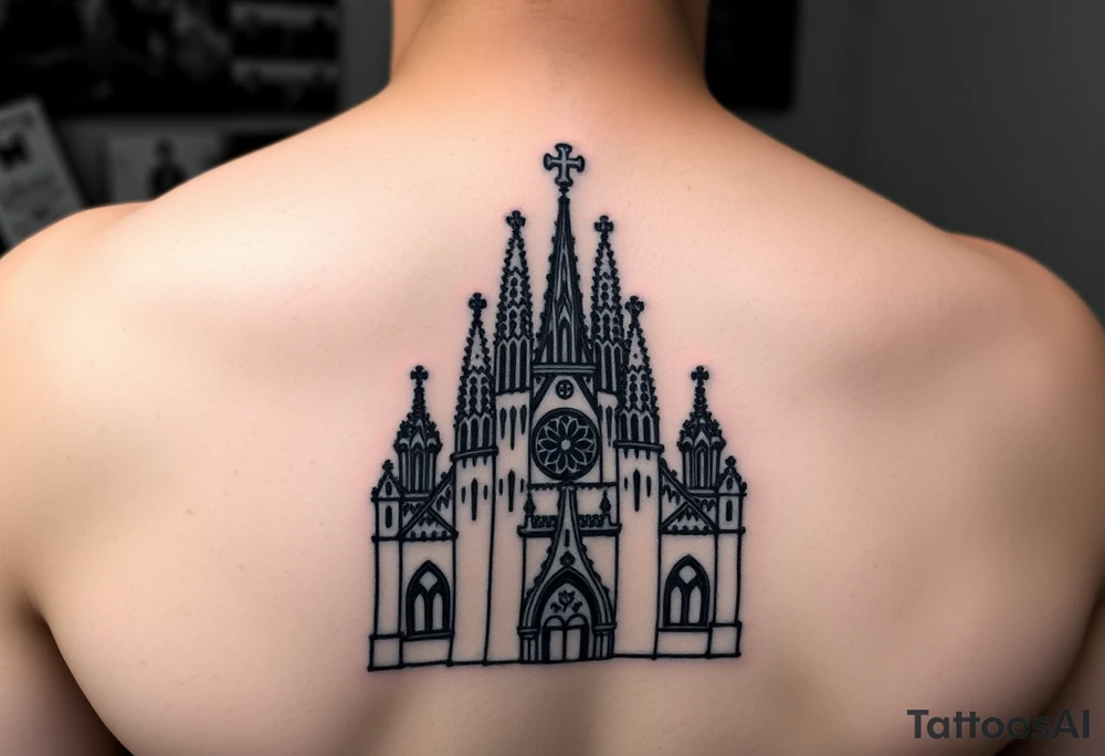 sagrada familia church Barcelona tattoo idea