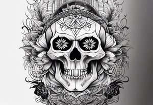 stoicism with references to death, time fate, life, and love. tattoo idea