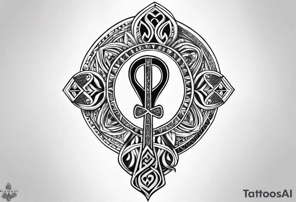 ankh, maori tattoo idea