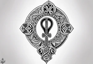 ankh, maori tattoo idea