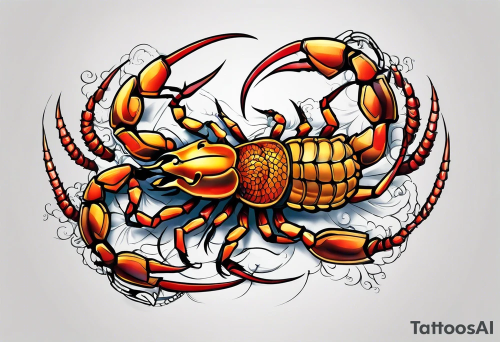 japanese animation scorpion tattoo idea