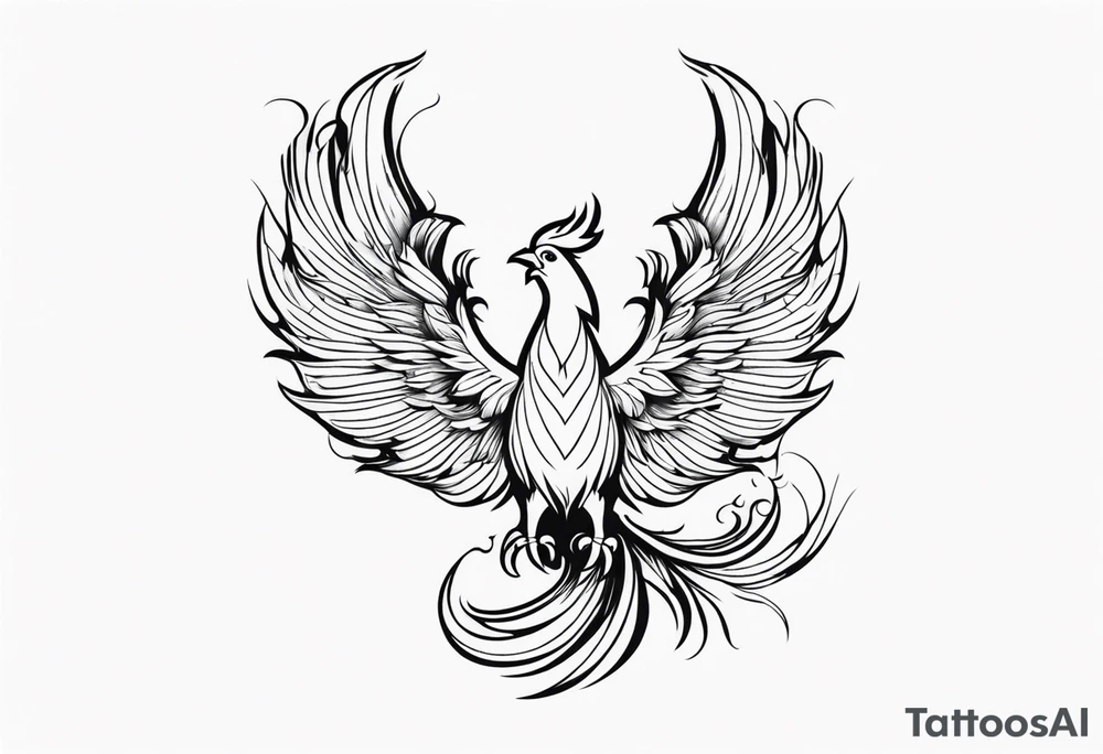 phoenix in fire tattoo idea