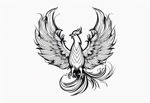 phoenix in fire tattoo idea