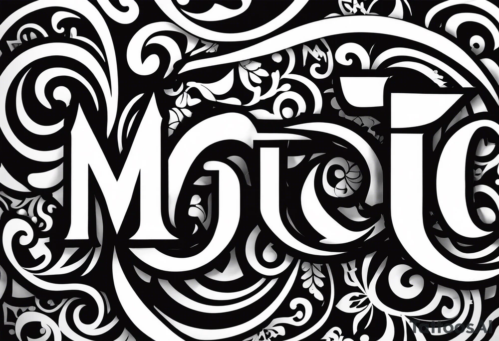 The name “Mito” a little bold in Arabic tattoo idea