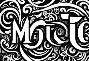 The name “Mito” a little bold in Arabic tattoo idea