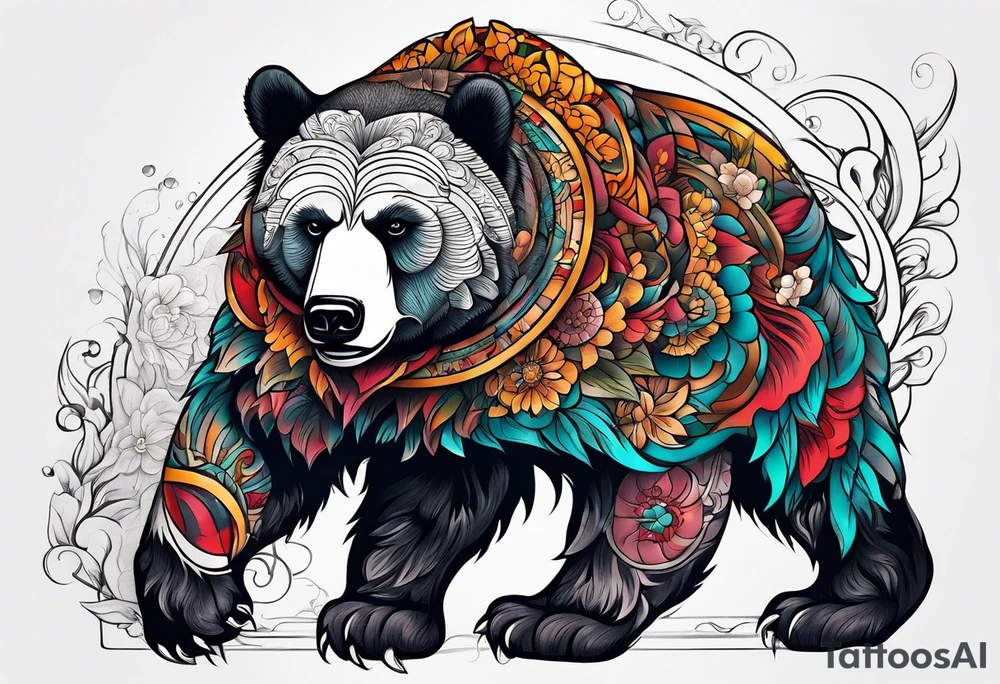 Dancing bear tattoo idea