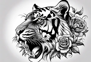 full tiger body tattoo idea