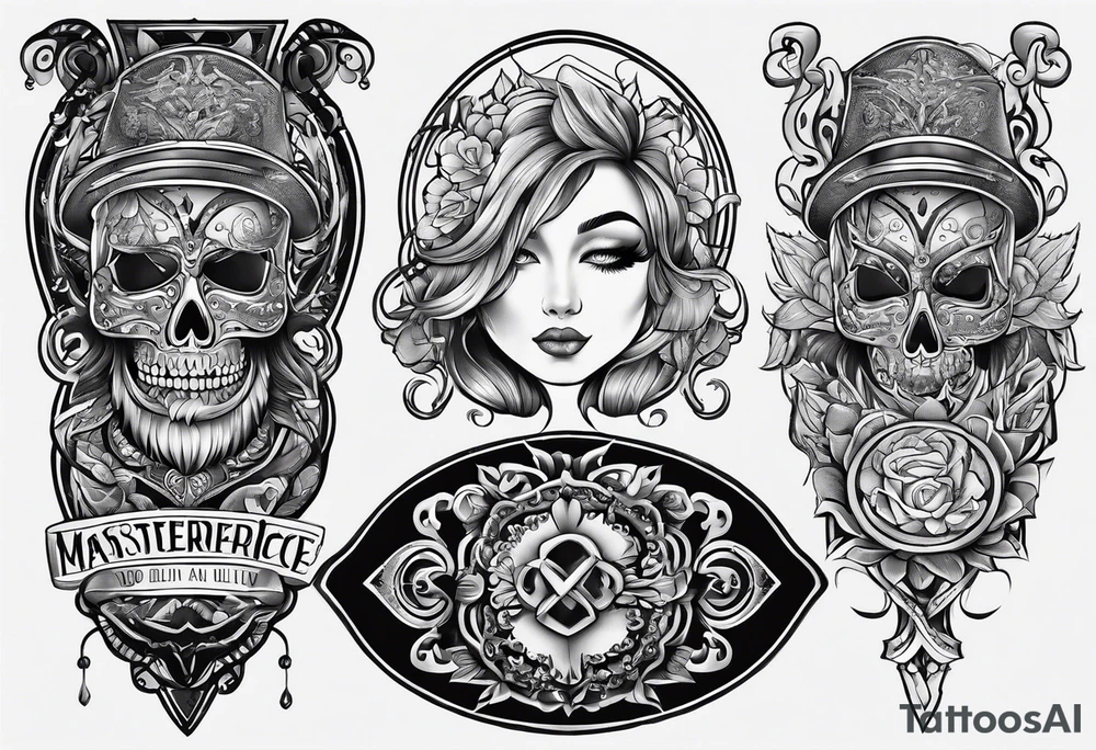Rock a billy Arm tattoo idea