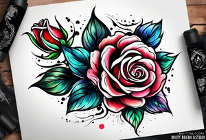 beautiful rose tattoo for buttcheek back upper thigh, streetstyle, urban, hip-hop,rap tattoo idea