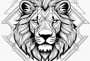 lion face, chest tattoo tattoo idea
