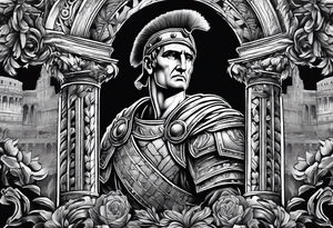 Julius Caesar and colosseum tattoo idea