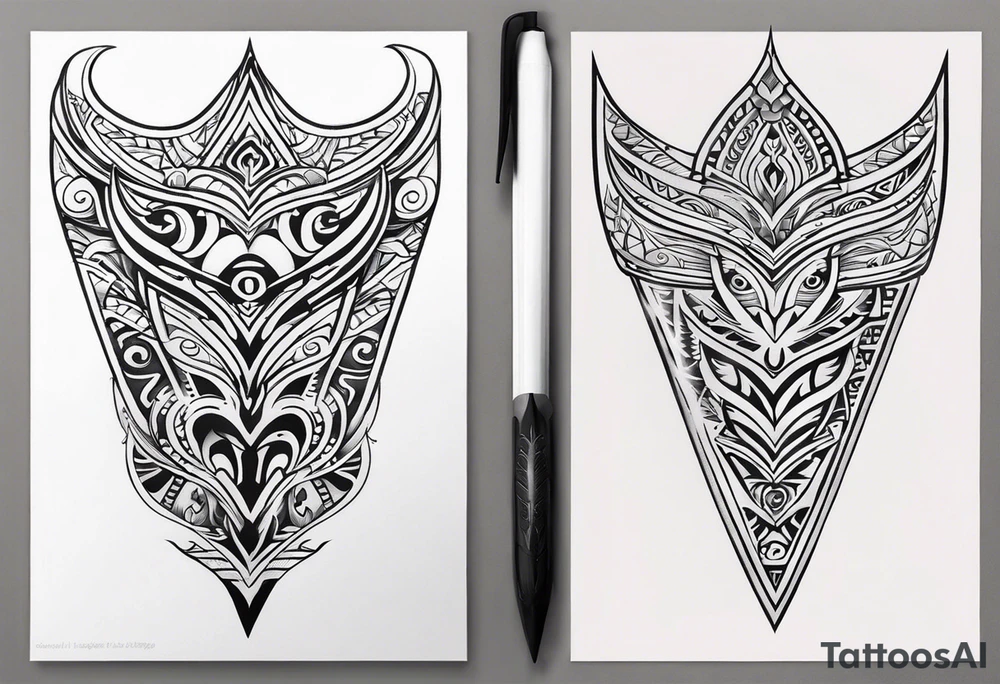 Maori back and neck tattoo design tattoo idea